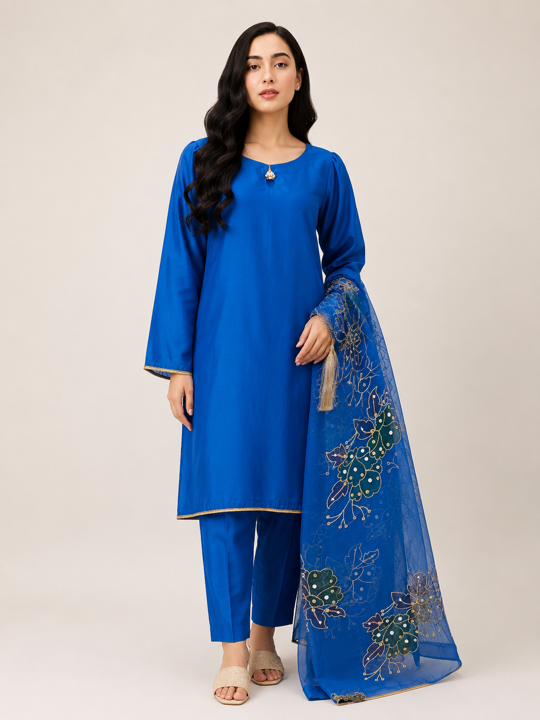 LawaSilk 3pc Suit Farshi Shalwar